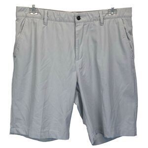 Adidas Shorts Men 36 Performance Stretch Grip Waist Lt. Gray Golf Preppy Outdoor